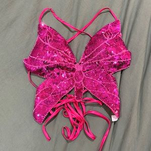 Pink Butterfly Top